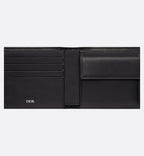 Compact Wallet Beige And Black Dior Oblique Jacquard