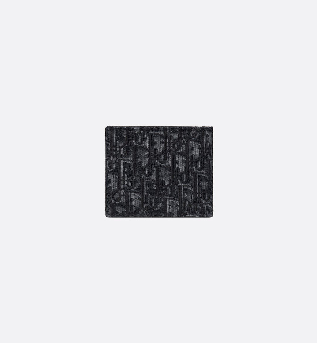 Wallet Black Dior Oblique Jacquard