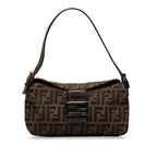 FENDI Zucca Double Flap Baguette
