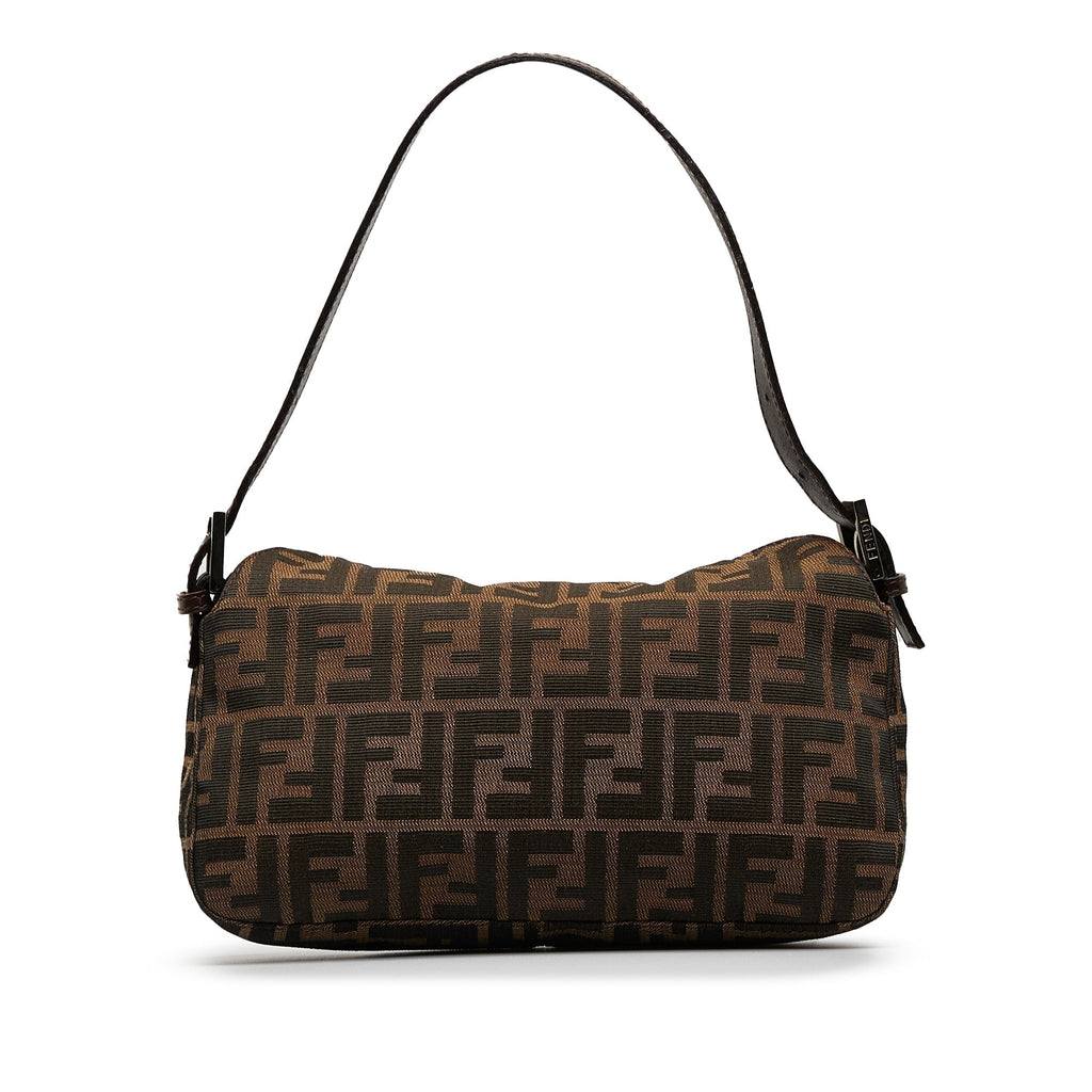 FENDI Zucca Double Flap Baguette