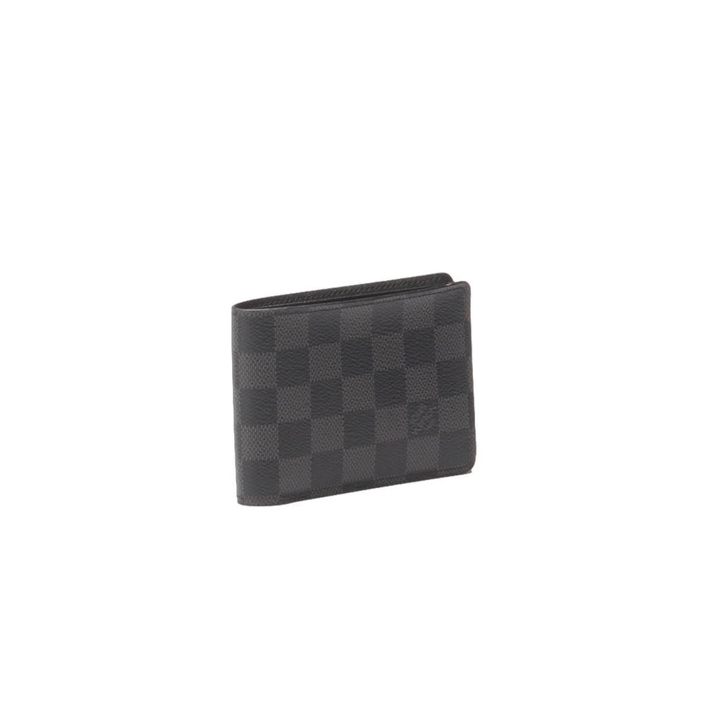 Louis Vuitton Damier Graphite Portefeuille Slender Canvas Short Wallet N63261 in New Condition