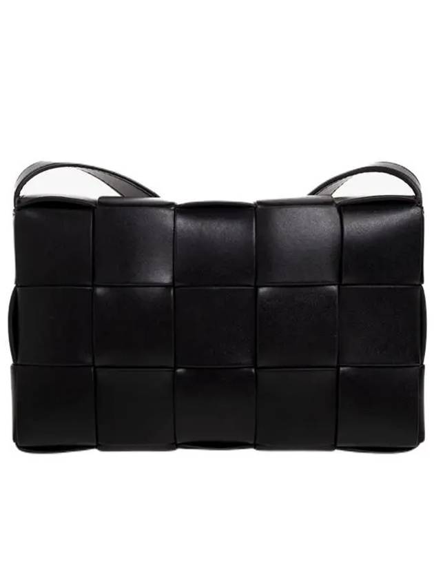 Bottega Veneta Urban Leather Crossbody Cassette Black Silver