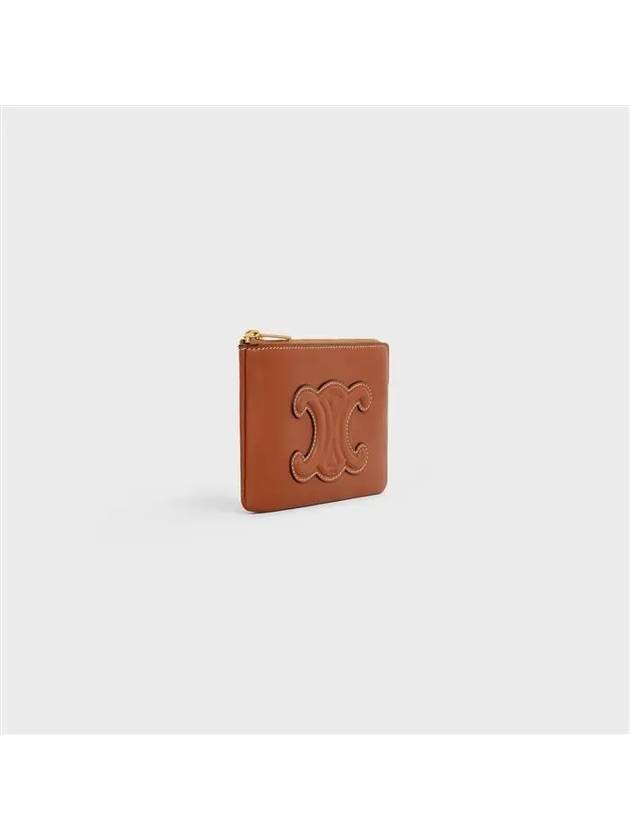 CELINE Triomphe Pouch Card Wallet Tan