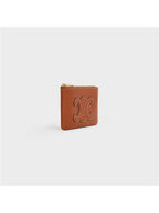 CELINE Triomphe Pouch Card Wallet Tan