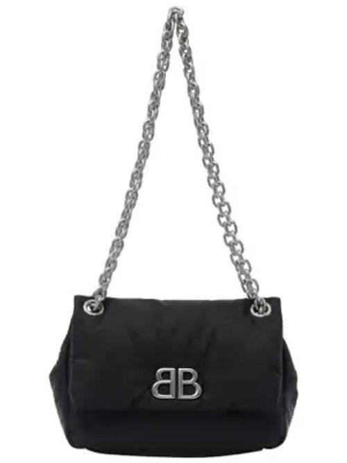 Balenciaga Mini Monaco Shoulder Bag Black