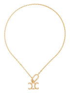 CELINE Triomphe Lock Necklace Gold