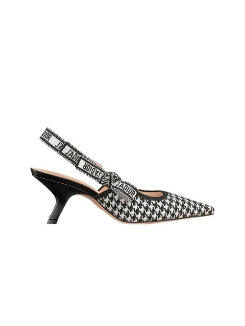 J'adior Micro Houndstooth Slingback Heels Dior