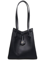 Fendi Origami Medium Leather Tote Bag Black