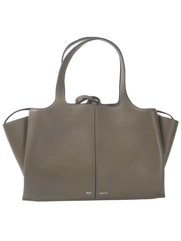 CELINE Trifold Medium Tote Bag Mosgreen