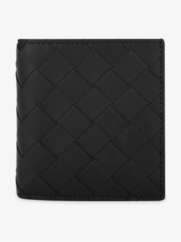 Bottega Veneta Intrecciato Slim Half Wallet Black