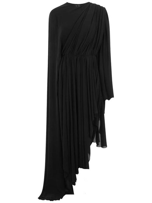 Balenciaga black all in asymmetrical dress 768709TGO081000 B0560955650