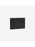 CELINE Satinated Triomphe Embossed Calfskin Card Wallet Black