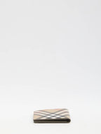 Burberry Check Half Wallet Beige