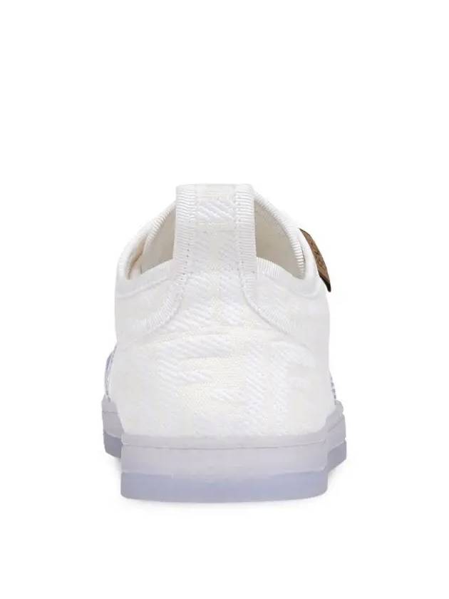 Fendi Women's FF Logo Canvas Low Top Sneakers White