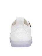 Fendi Women's FF Logo Canvas Low Top Sneakers White