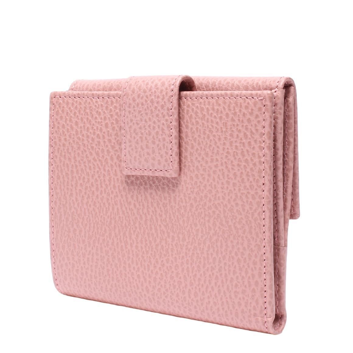 GUCCI Swing Bifold Wallet in Light Pink Beige Leather ITJPKQYL62TK