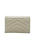 Saint Laurent Envelope Wallet in Grained Leather Ivory