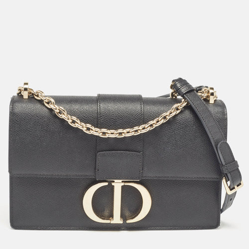 Dior Black Leather 30 Montaigne East West Chain Bag