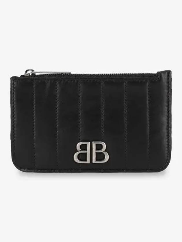 Balenciaga Monaco Long Coin Card Wallet Black