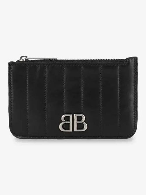 Balenciaga Monaco Long Coin Card Wallet Black