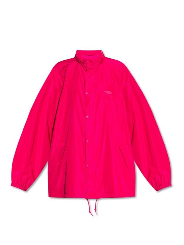 Balenciaga 3B Icon Oversized Windbreaker Fuchsia