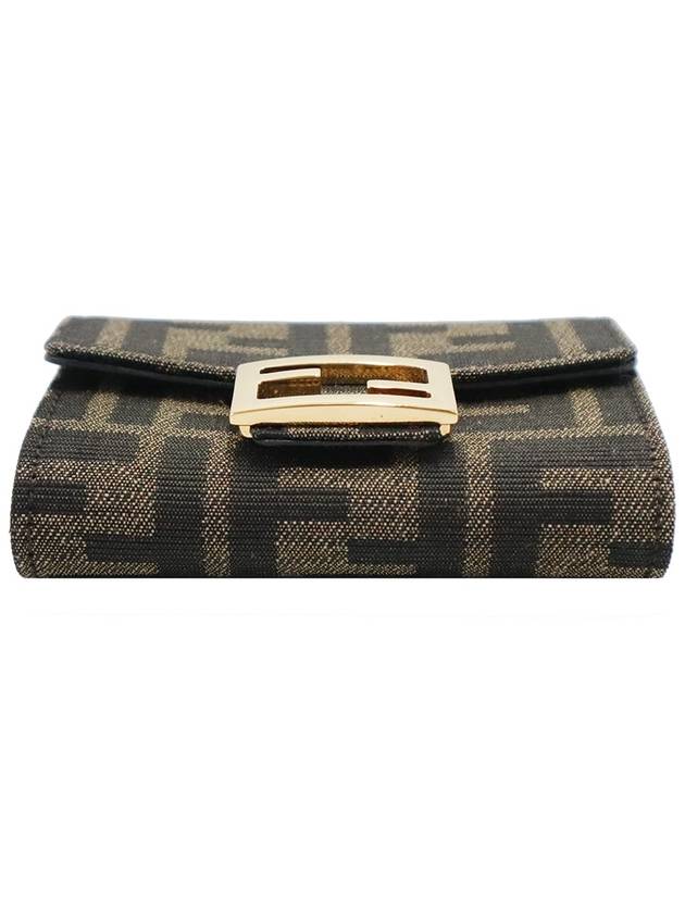Fendi Fendi 8M0416 FF logo fabric baguette card holder wallet