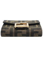 Fendi Fendi 8M0416 FF logo fabric baguette card holder wallet