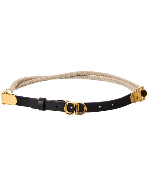 Dior C'Est Rope & Leather Belt