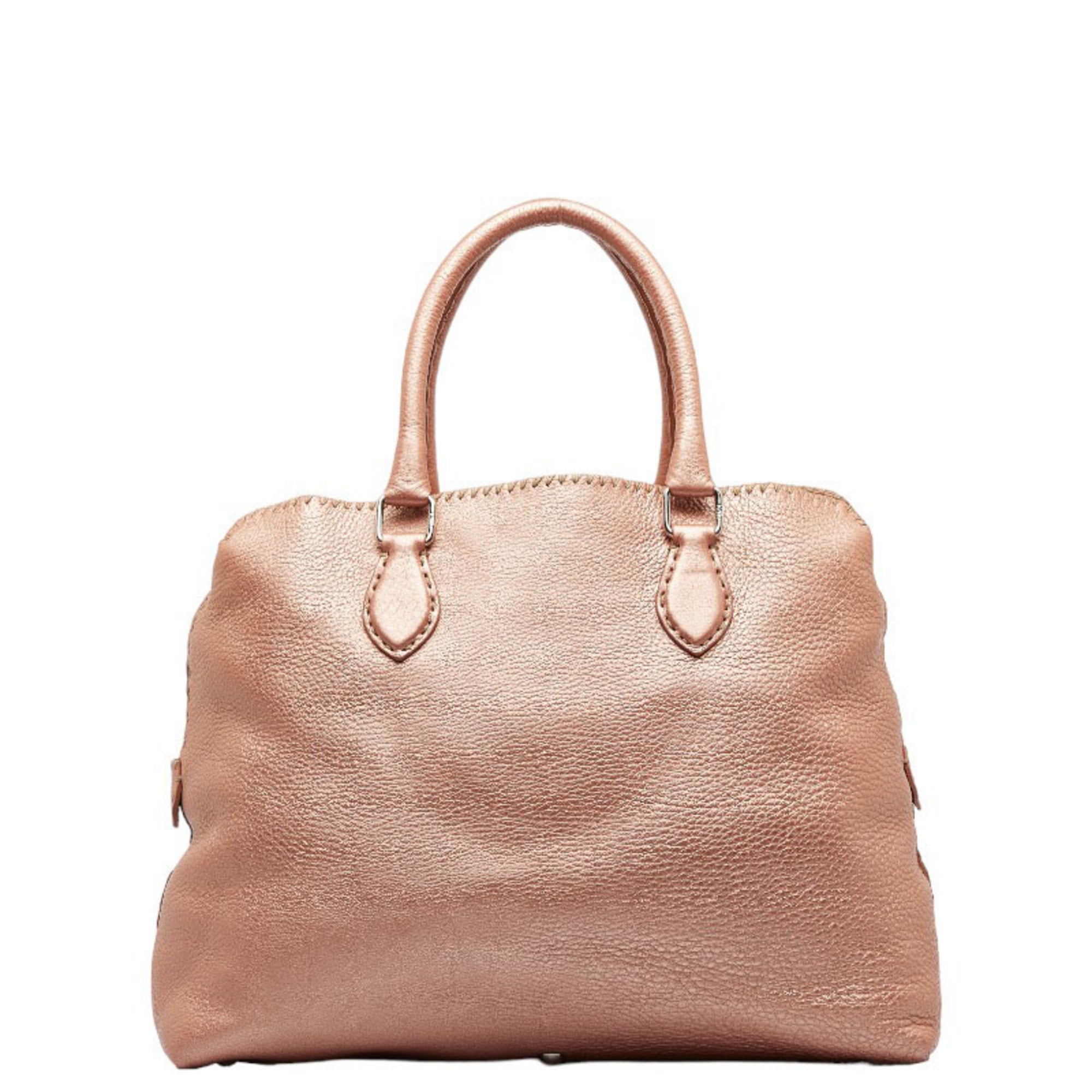 Fendi Selleria Champagne pink Leather Handbag Tote Bag ()