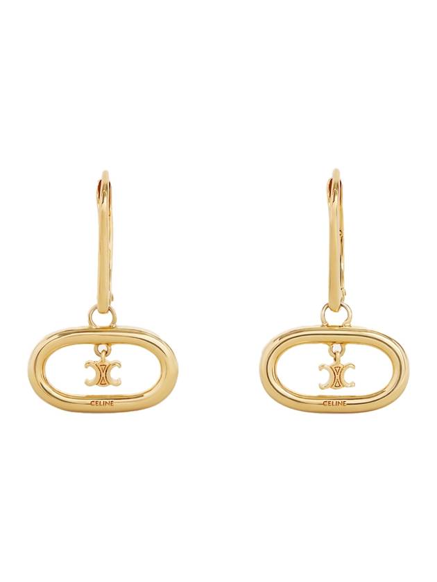 CELINE Maillon Triomphe Mobile Earrings Brass Gold