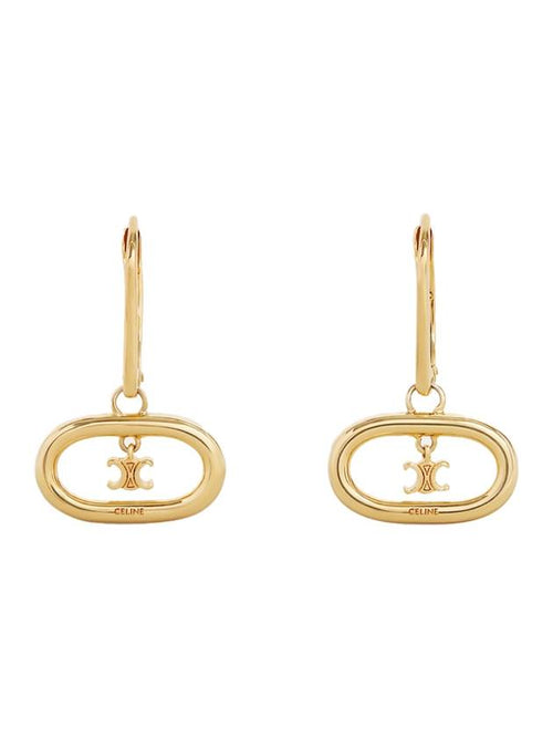 CELINE Maillon Triomphe Mobile Earrings Brass Gold