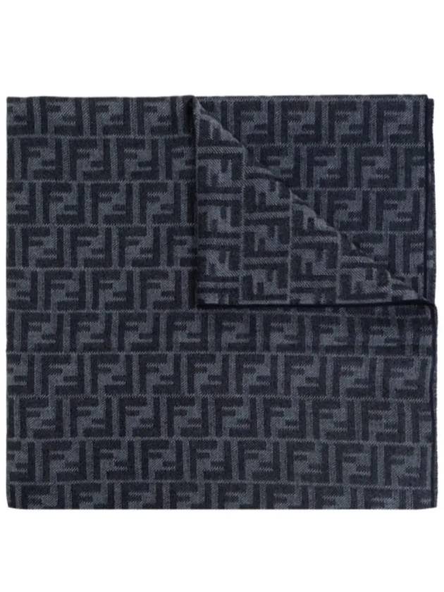 Fendi FF Jacquard Scarf Blue
