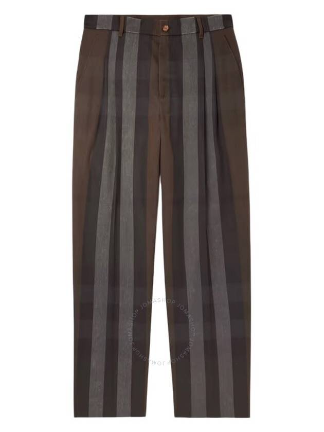 Burberry Straight Leg Pleated Check Twill Trousers 8070154 B0080434945