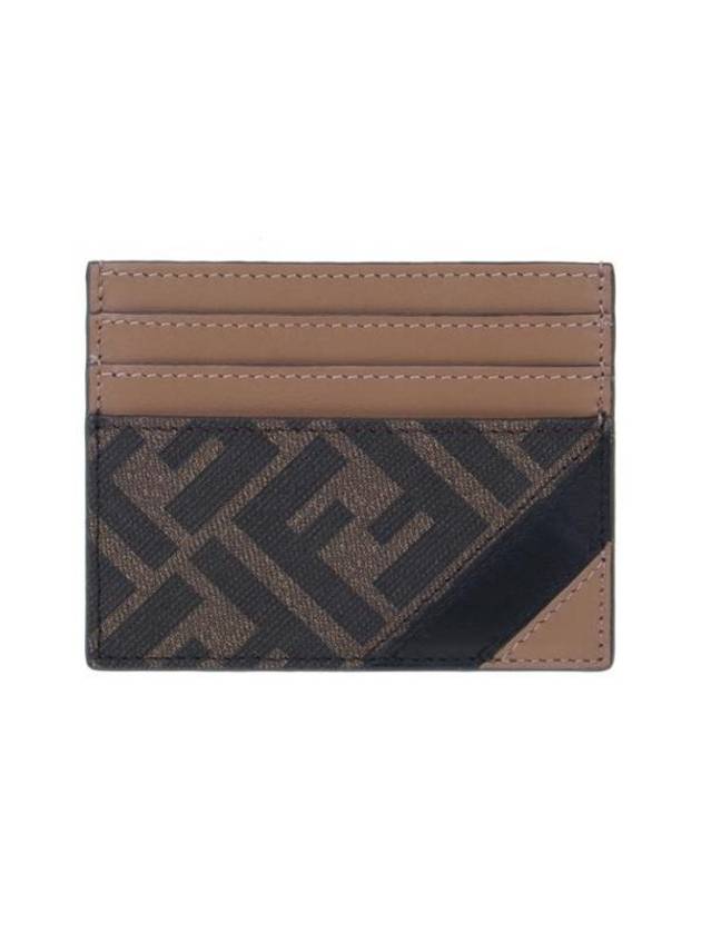 Fendi FF Logo Card Wallet Brown