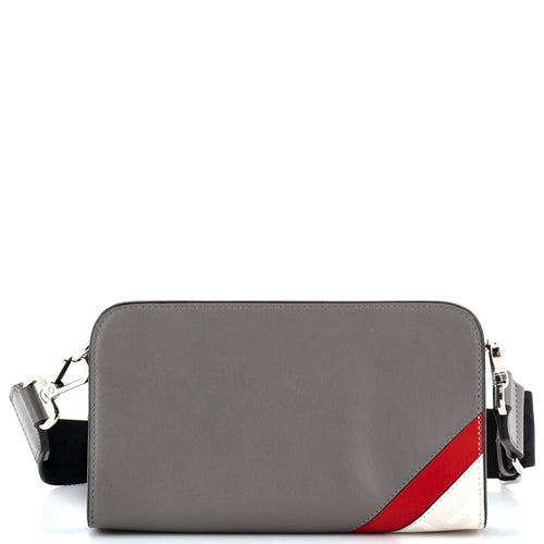 FENDI Clutch with Strap Zucca Coated Canvas and Leather