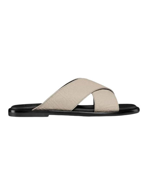 Alias Grained Leather Sandals Beige Dior