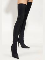 Balenciaga Knife Heel Long Boots Black