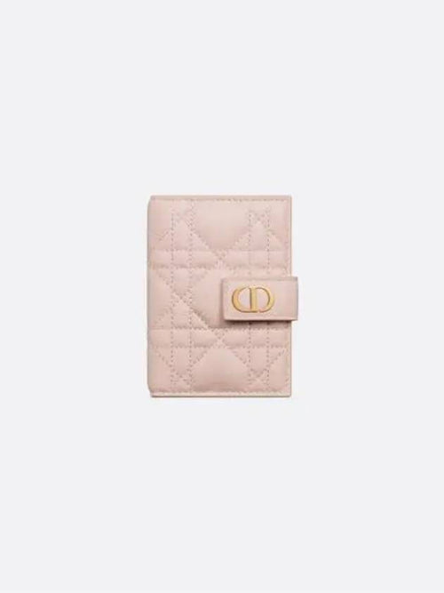 Cargo Vertical Calfskin Card Wallet Pink Dior