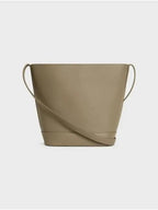CELINE Cuir Triomphe Calfskin Small Bucket Bag Brown Sepia