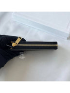 CELINE Triomphe Print Zipper Coin Wallet Tan