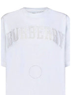 Burberry Lace Logo Cotton Oversized Short Sleeve T-Shirt White
