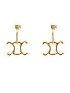 CELINE Triomphe Lock Earrings