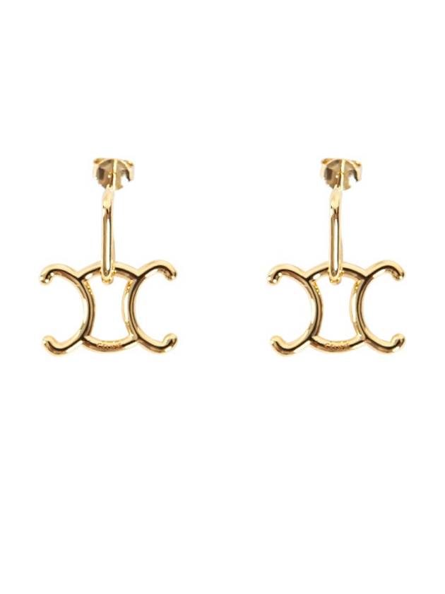 CELINE Triomphe Lock Earrings