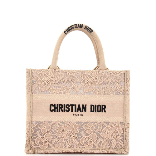 Dior Book Tote Embroidered Lace Small