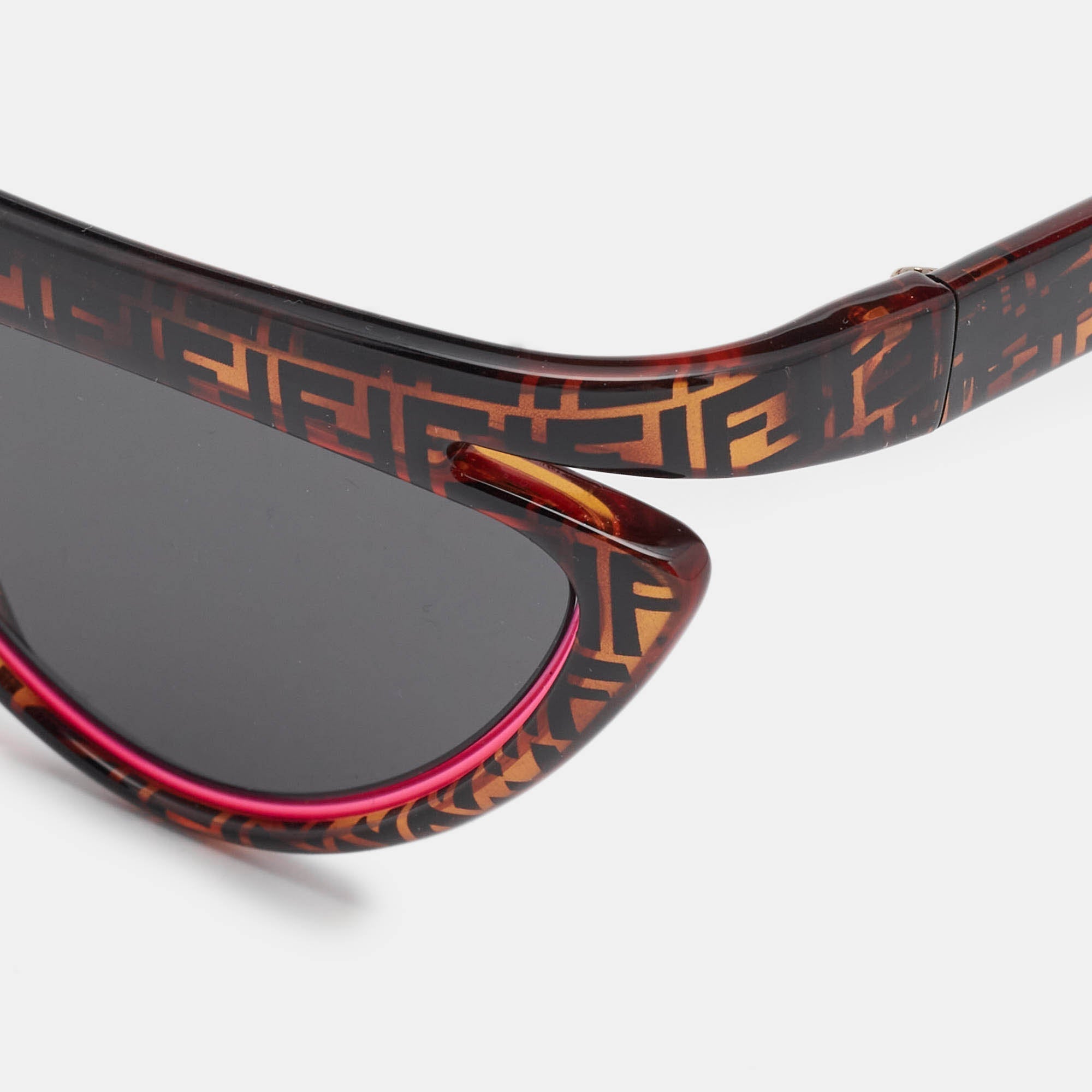Fendi Brown/pink Zucchino Ff0383/s/s Cat Eye Sunglasses