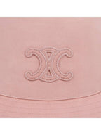 CELINE Triomphe Gabardine Cotton Bucket Hat Vintage Pink