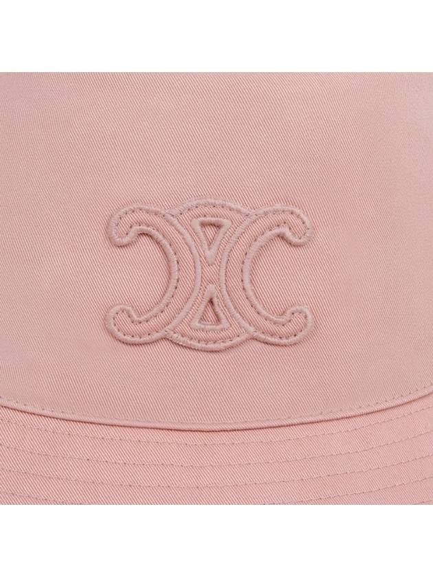CELINE Triomphe Gabardine Cotton Bucket Hat Vintage Pink