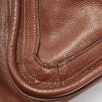 Chloe Dark Leather Large Paraty Shoulder Bag