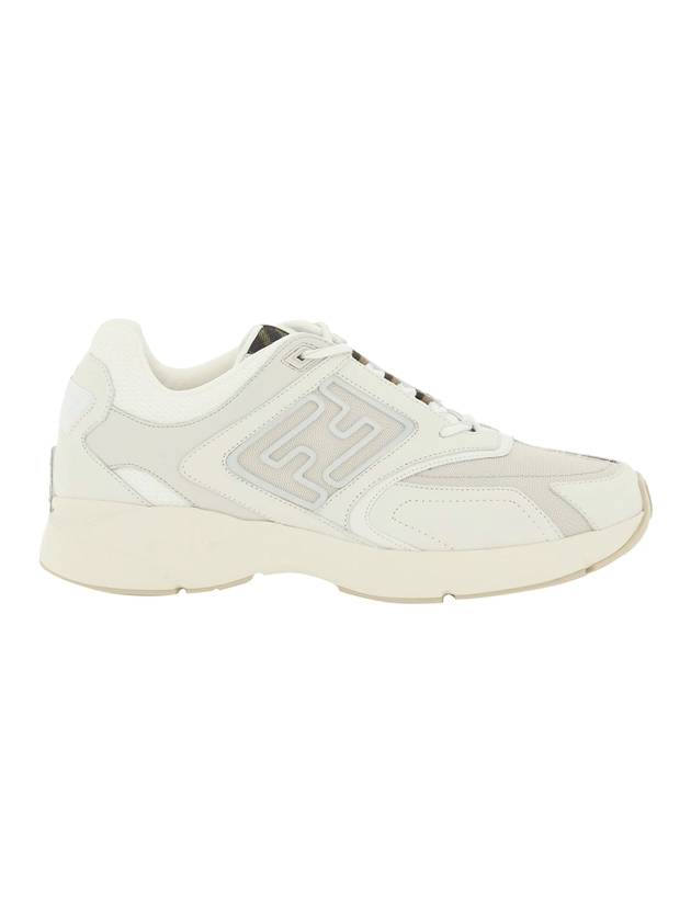 Fendi Fester Trainer Nubuck Leather Low Top Sneakers White