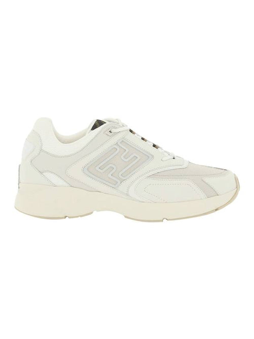 Fendi Fester Trainer Nubuck Leather Low Top Sneakers White